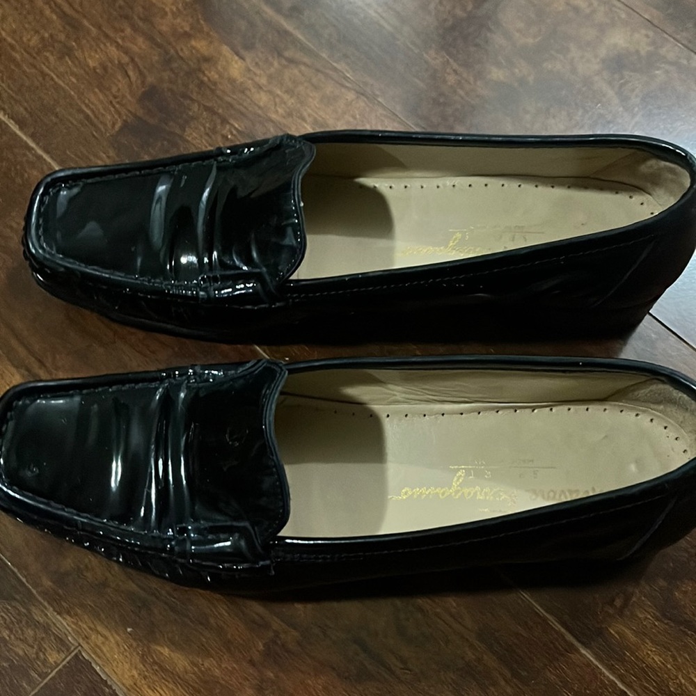 Vintage Salvatore Ferragamo Patent Loafers